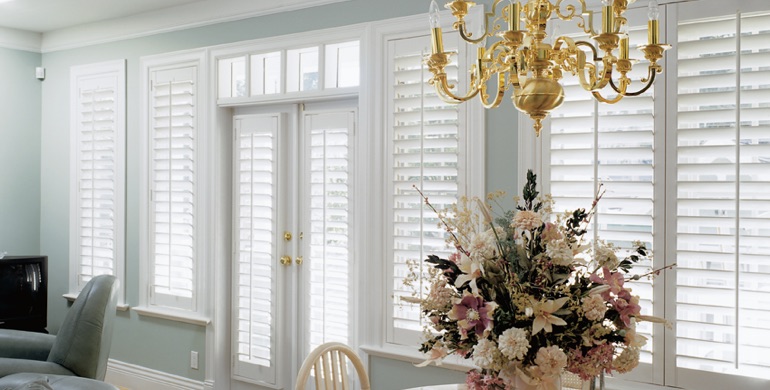 Sacramento sunroom polywood shutters